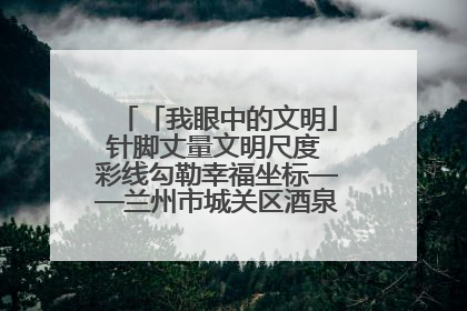「我眼中的文明」针脚丈量文明尺度 彩线勾勒幸福坐标——兰州市城关区酒泉路街道办事处