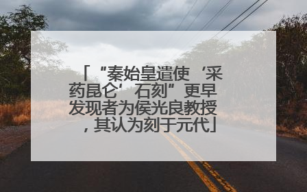 “秦始皇遣使‘采药昆仑’石刻”更早发现者为侯光良教授，其认为刻于元代