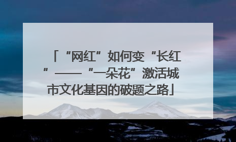 “网红”如何变“长红”——“一朵花”激活城市文化基因的破题之路