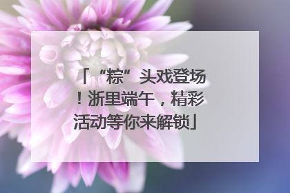“粽”头戏登场！浙里端午，精彩活动等你来解锁