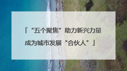 “五个聚焦”助力新兴力量成为城市发展“合伙人”