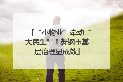 “小物业”牵动“大民生”！舞钢市基层治理显成效