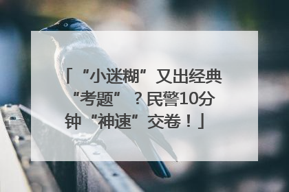 “小迷糊”又出经典“考题”？民警10分钟“神速”交卷！