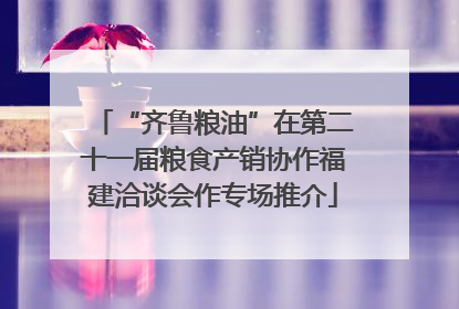 “齐鲁粮油”在第二十一届粮食产销协作福建洽谈会作专场推介