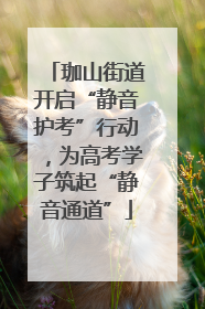 珈山街道开启“静音护考”行动，为高考学子筑起“静音通道”