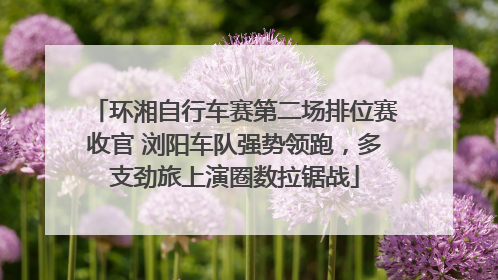 环湘自行车赛第二场排位赛收官 浏阳车队强势领跑，多支劲旅上演圈数拉锯战