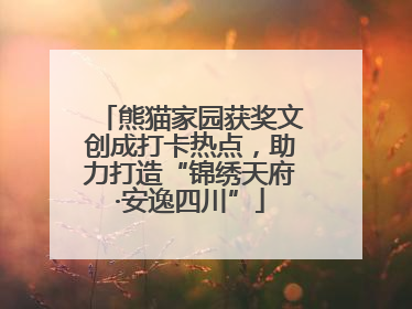 熊猫家园获奖文创成打卡热点，助力打造“锦绣天府·安逸四川”