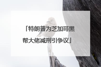 特朗普为芝加哥黑帮大佬减刑引争议