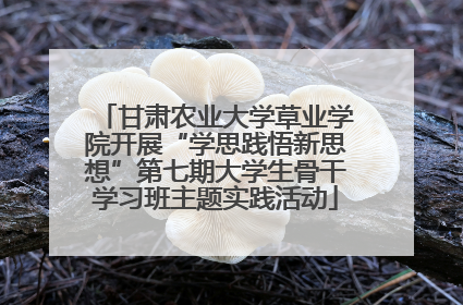 甘肃农业大学草业学院开展“学思践悟新思想”第七期大学生骨干学习班主题实践活动