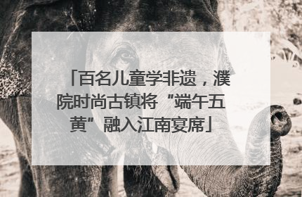 百名儿童学非遗，濮院时尚古镇将“端午五黄”融入江南宴席