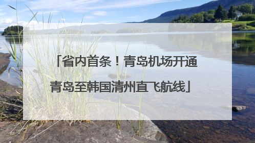 省内首条！青岛机场开通青岛至韩国清州直飞航线