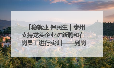 稳就业 保民生｜泰州支持龙头企业对新聘和在岗员工进行实训——到岗就能用 用了就见效