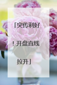 突传利好！开盘直线拉升