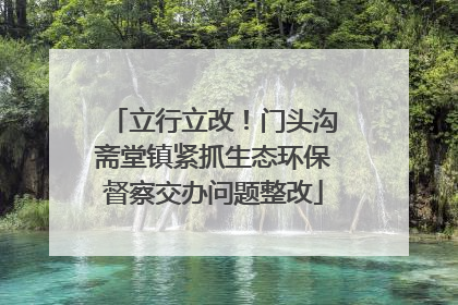 立行立改！门头沟斋堂镇紧抓生态环保督察交办问题整改