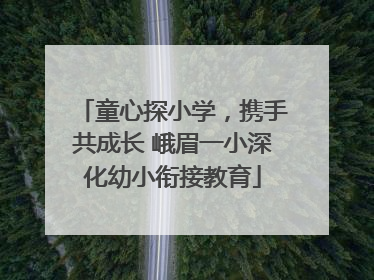 童心探小学，携手共成长 峨眉一小深化幼小衔接教育