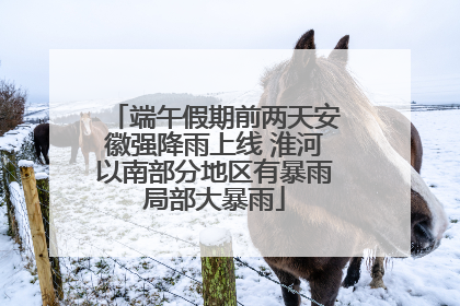 端午假期前两天安徽强降雨上线 淮河以南部分地区有暴雨局部大暴雨