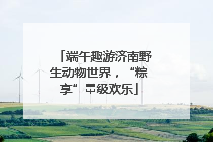 端午趣游济南野生动物世界，“粽享”量级欢乐