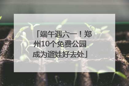 端午遇六一！郑州10个免费公园成为遛娃好去处