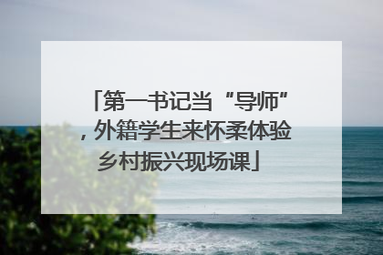 第一书记当“导师”，外籍学生来怀柔体验乡村振兴现场课