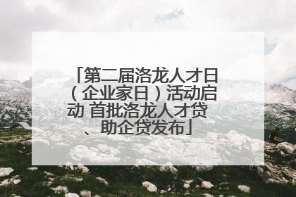 第二届洛龙人才日（企业家日）活动启动 首批洛龙人才贷、助企贷发布