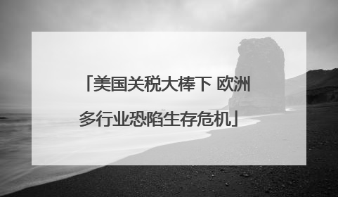 美国关税大棒下 欧洲多行业恐陷生存危机