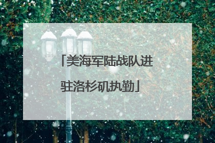美海军陆战队进驻洛杉矶执勤