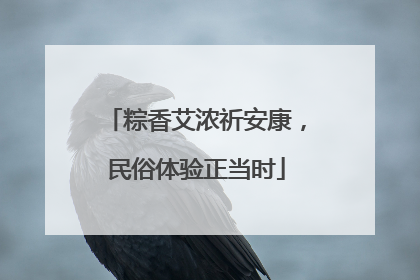 粽香艾浓祈安康，民俗体验正当时