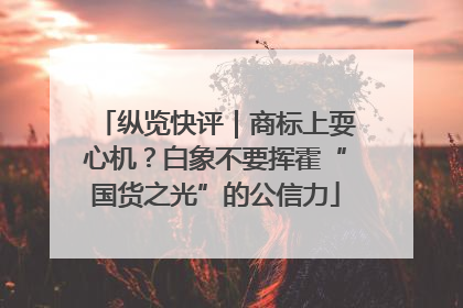 纵览快评｜商标上耍心机？白象不要挥霍“国货之光”的公信力