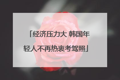 经济压力大 韩国年轻人不再热衷考驾照