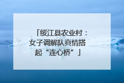 绥江县农业村：女子调解队真情搭起“连心桥”