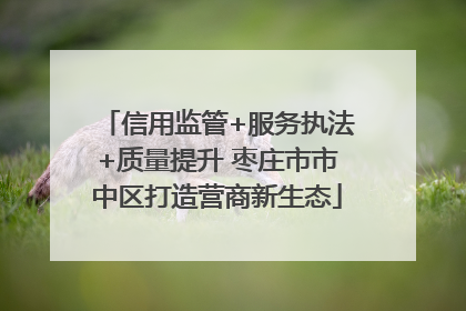 信用监管+服务执法+质量提升 枣庄市市中区打造营商新生态
