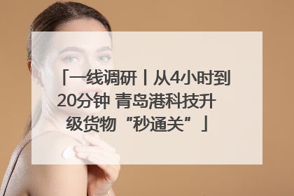 一线调研丨从4小时到20分钟 青岛港科技升级货物“秒通关”