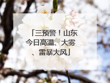 三预警！山东今日高温、大雾、雷暴大风