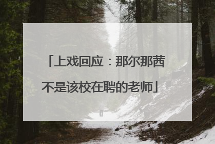 上戏回应：那尔那茜不是该校在聘的老师