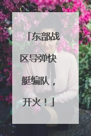 东部战区导弹快艇编队，开火！