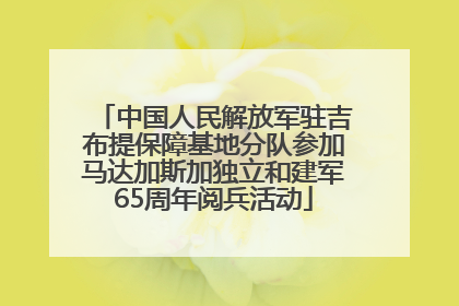 中国人民解放军驻吉布提保障基地分队参加马达加斯加独立和建军65周年阅兵活动