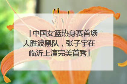 中国女篮热身赛首场大胜波黑队，张子宇在临沂上演完美首秀