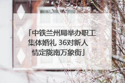 中铁兰州局举办职工集体婚礼 36对新人情定陇南万象街