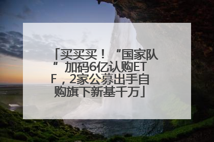 买买买！“国家队”加码6亿认购ETF，2家公募出手自购旗下新基千万