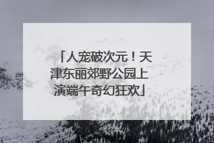人宠破次元！天津东丽郊野公园上演端午奇幻狂欢