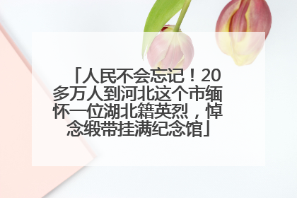 人民不会忘记！20多万人到河北这个市缅怀一位湖北籍英烈，悼念缎带挂满纪念馆