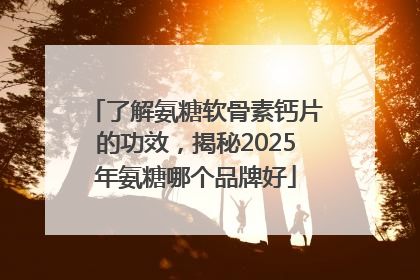 了解氨糖软骨素钙片的功效，揭秘2025年氨糖哪个品牌好