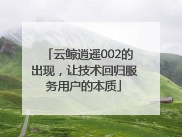 云鲸逍遥002的出现，让技术回归服务用户的本质