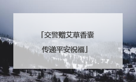 交警赠艾草香囊 传递平安祝福