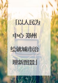 以人民为中心 郑州绘就城市治理新图景