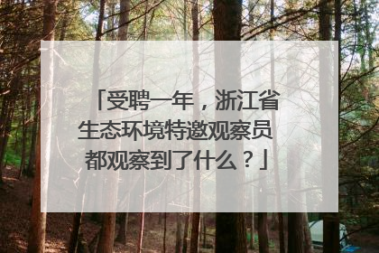 受聘一年，浙江省生态环境特邀观察员都观察到了什么？