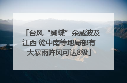 台风“蝴蝶”余威波及江西 赣中南等地局部有大暴雨阵风可达8级