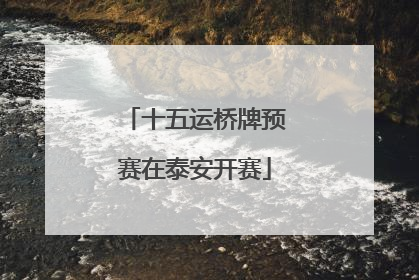 十五运桥牌预赛在泰安开赛