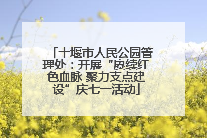 十堰市人民公园管理处：开展“赓续红色血脉 聚力支点建设”庆七一活动