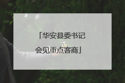 华安县委书记会见重点客商